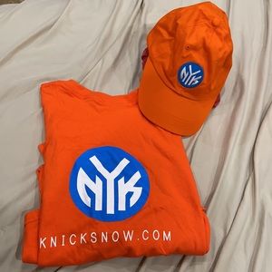 Official NY Knicks shirt and cap